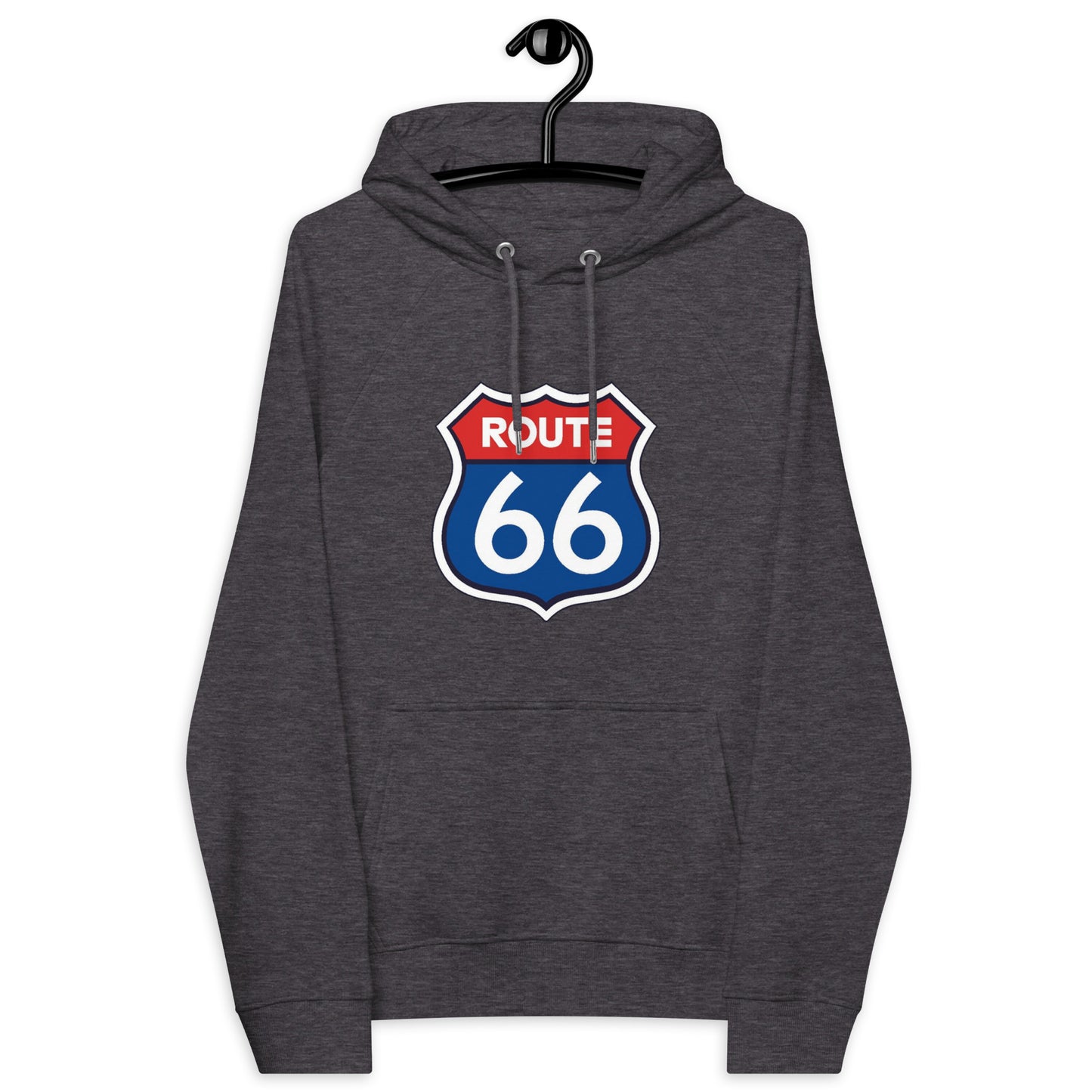 Black Route 66 Hoodie w/ Classic Style Emblem