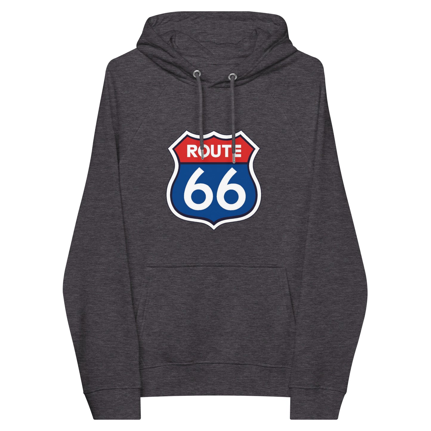 Black Route 66 Hoodie w/ Classic Style Emblem