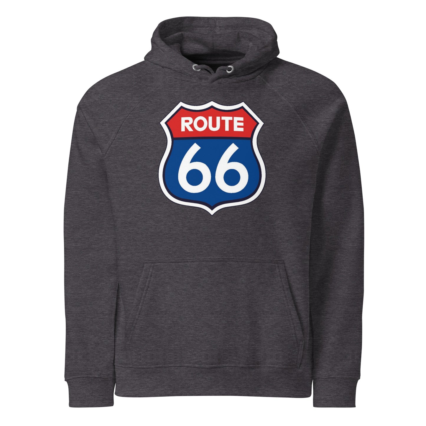 Black Route 66 Hoodie w/ Classic Style Emblem